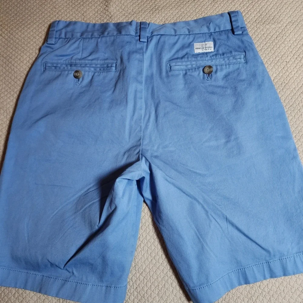 Vineyard Vines Breaker Shorts Men's Size 28 Blue Flat Front Chino Preppy 7
